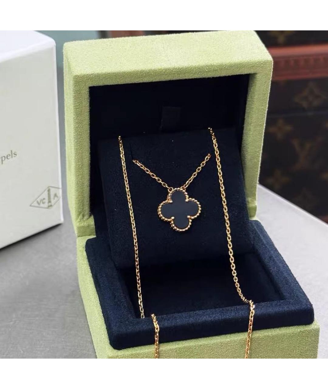 VAN CLEEF & ARPELS Черная подвеска из розового золота, фото 3