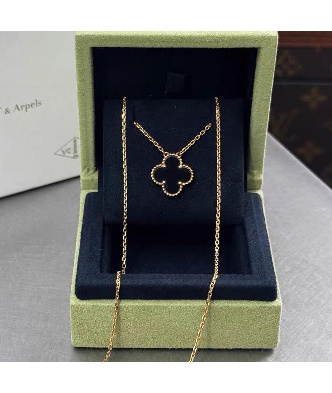 VAN CLEEF & ARPELS Черная подвеска из розового золота, фото 2