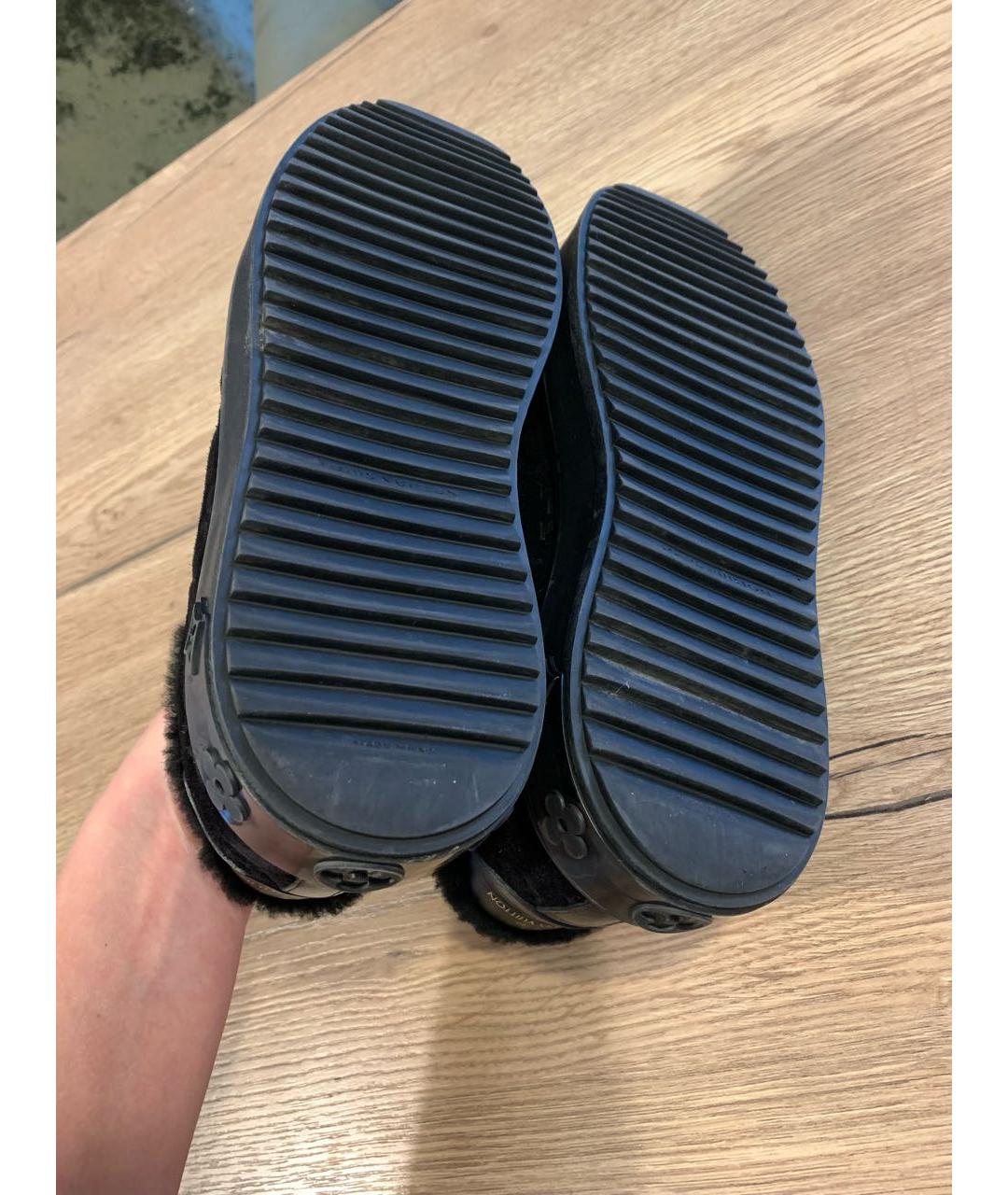 LOUIS VUITTON Черные замшевые ботинки, фото 5