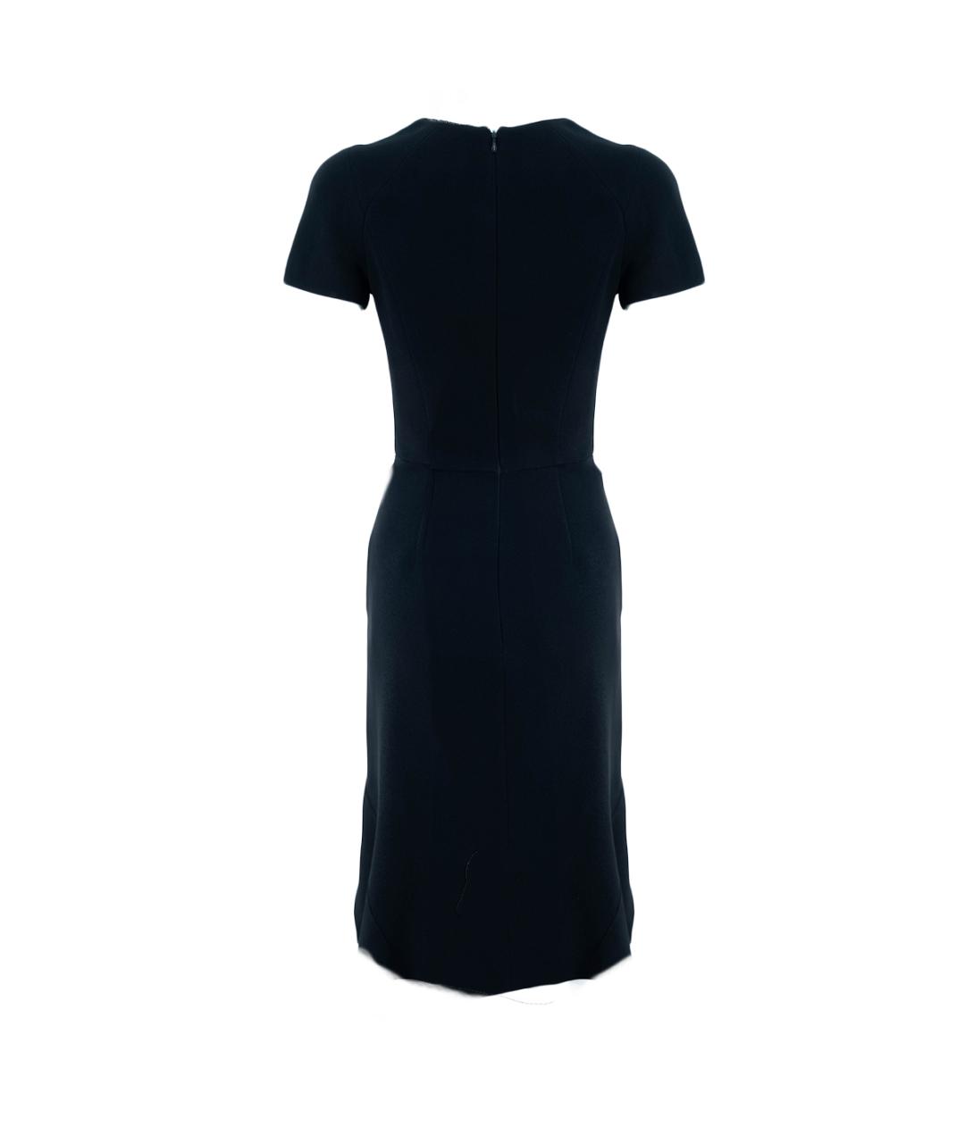 ALEXANDER MCQUEEN Черное вискозное повседневное платье, фото 2