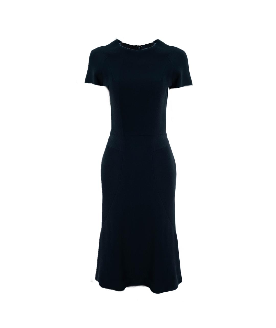 ALEXANDER MCQUEEN Черное вискозное повседневное платье, фото 1