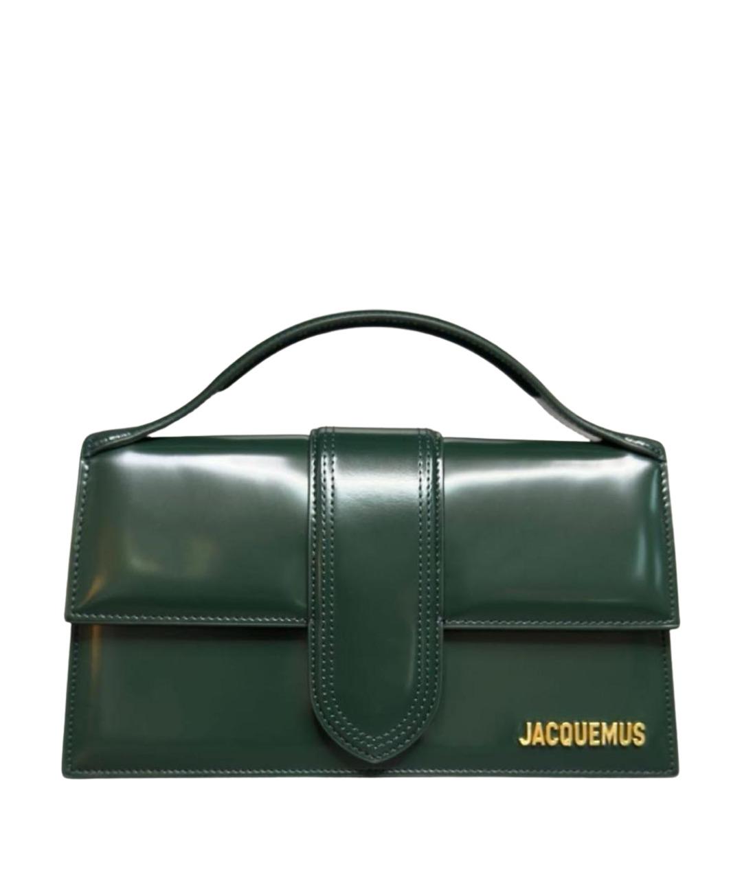 JACQUEMUS Зеленая кожаная сумка тоут, фото 1