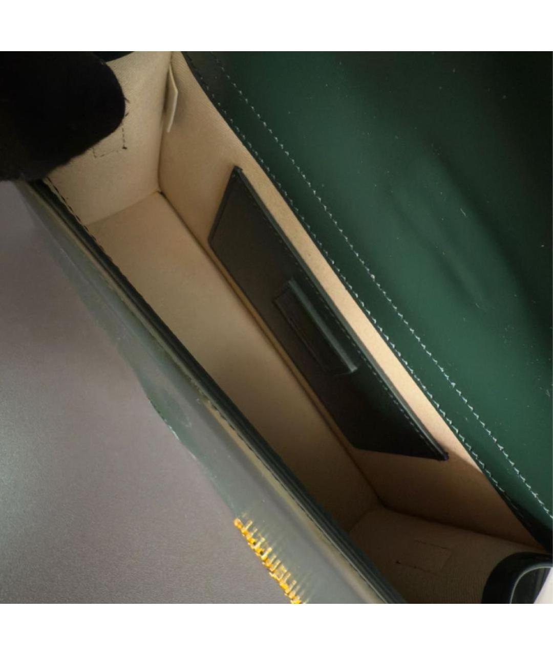 JACQUEMUS Зеленая кожаная сумка тоут, фото 4