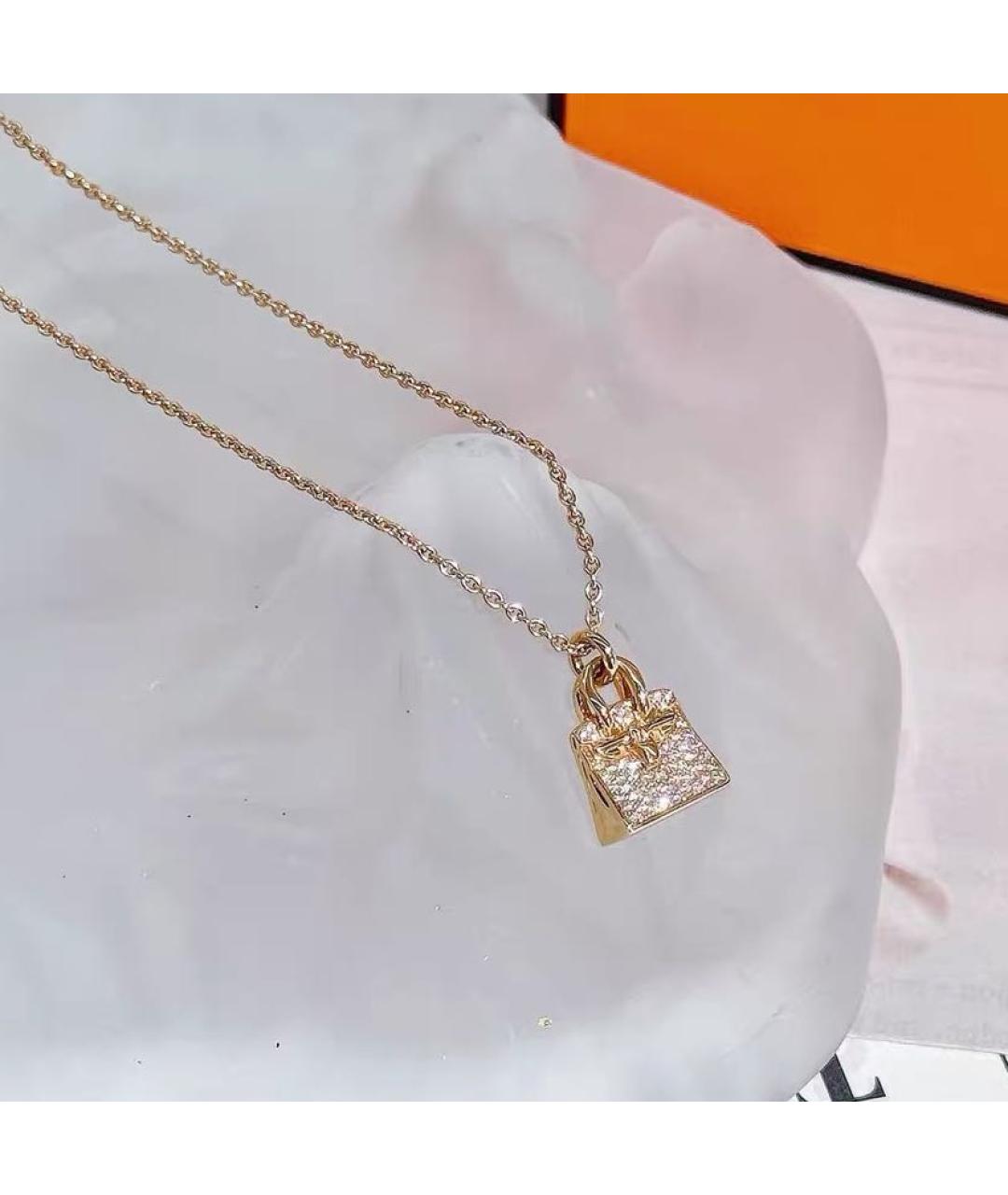 HERMES Розовое колье из розового золота, фото 4