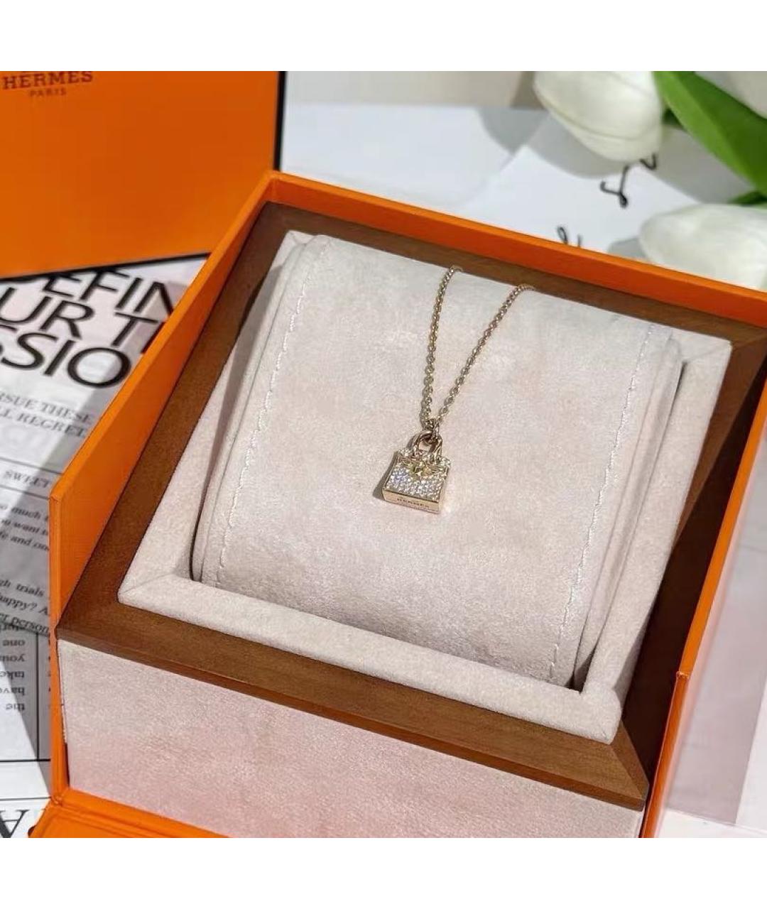 HERMES Розовое колье из розового золота, фото 2