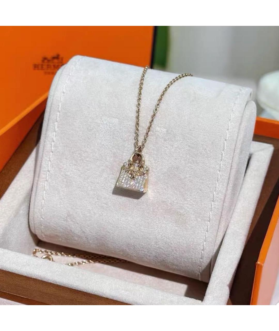 HERMES Розовое колье из розового золота, фото 3