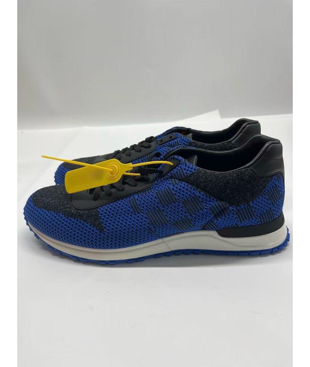 LOUIS VUITTON Синие текстильные высокие кроссовки / кеды, фото 9