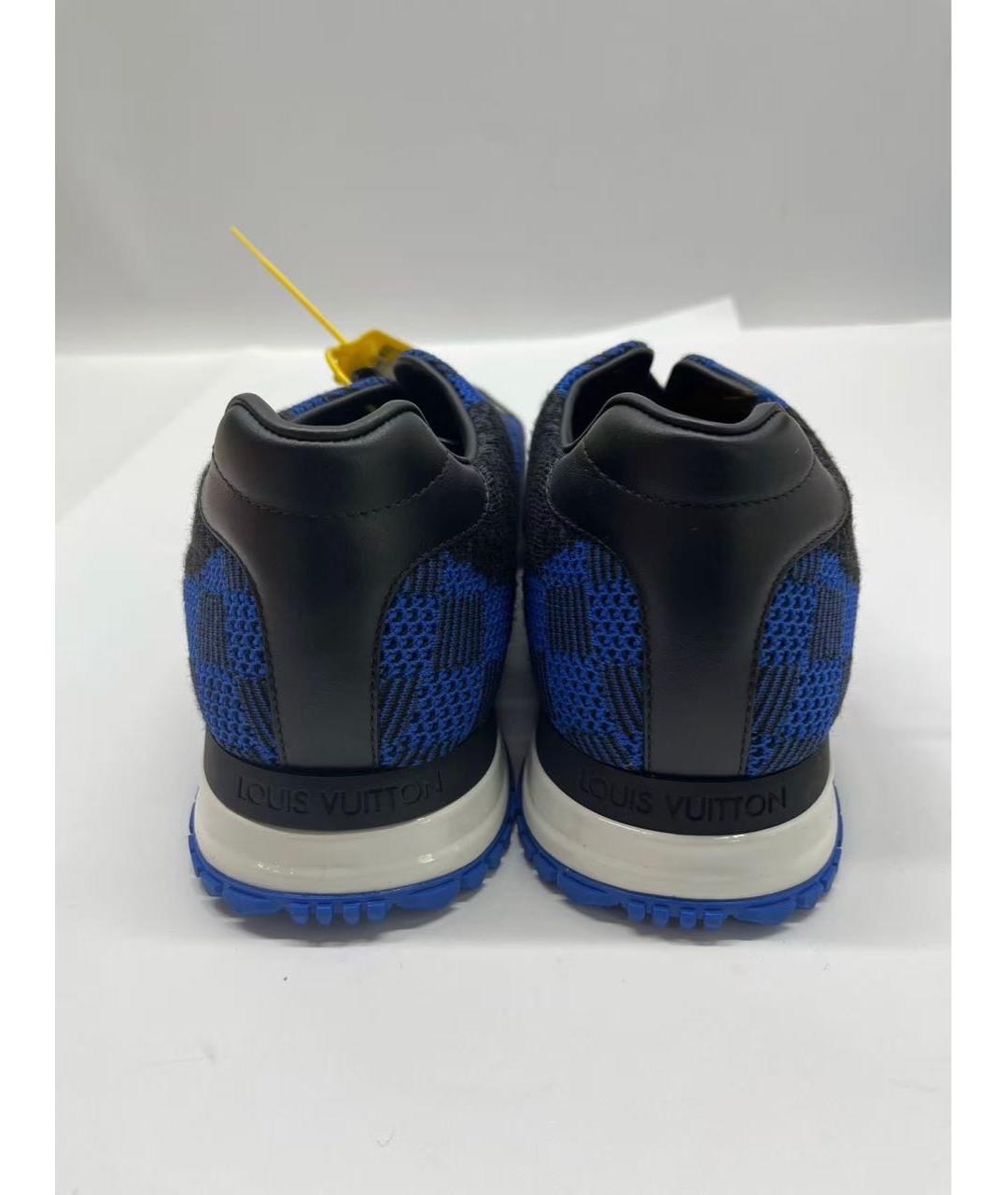 LOUIS VUITTON Синие текстильные высокие кроссовки / кеды, фото 4
