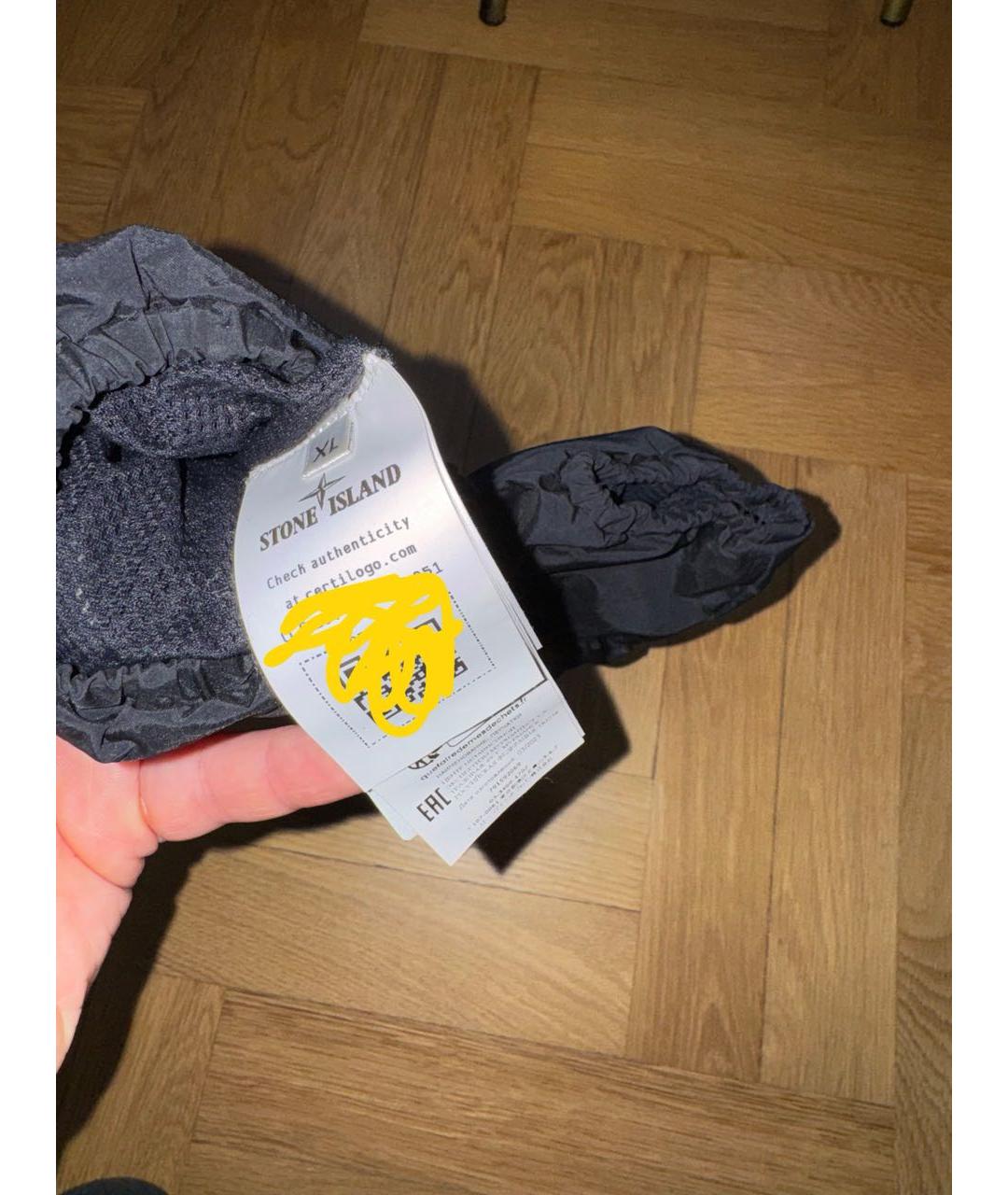 STONE ISLAND Черные перчатки, фото 3