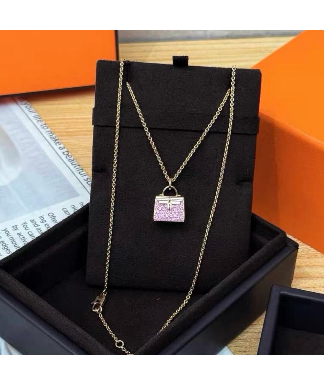 HERMES Розовое колье из розового золота, фото 4