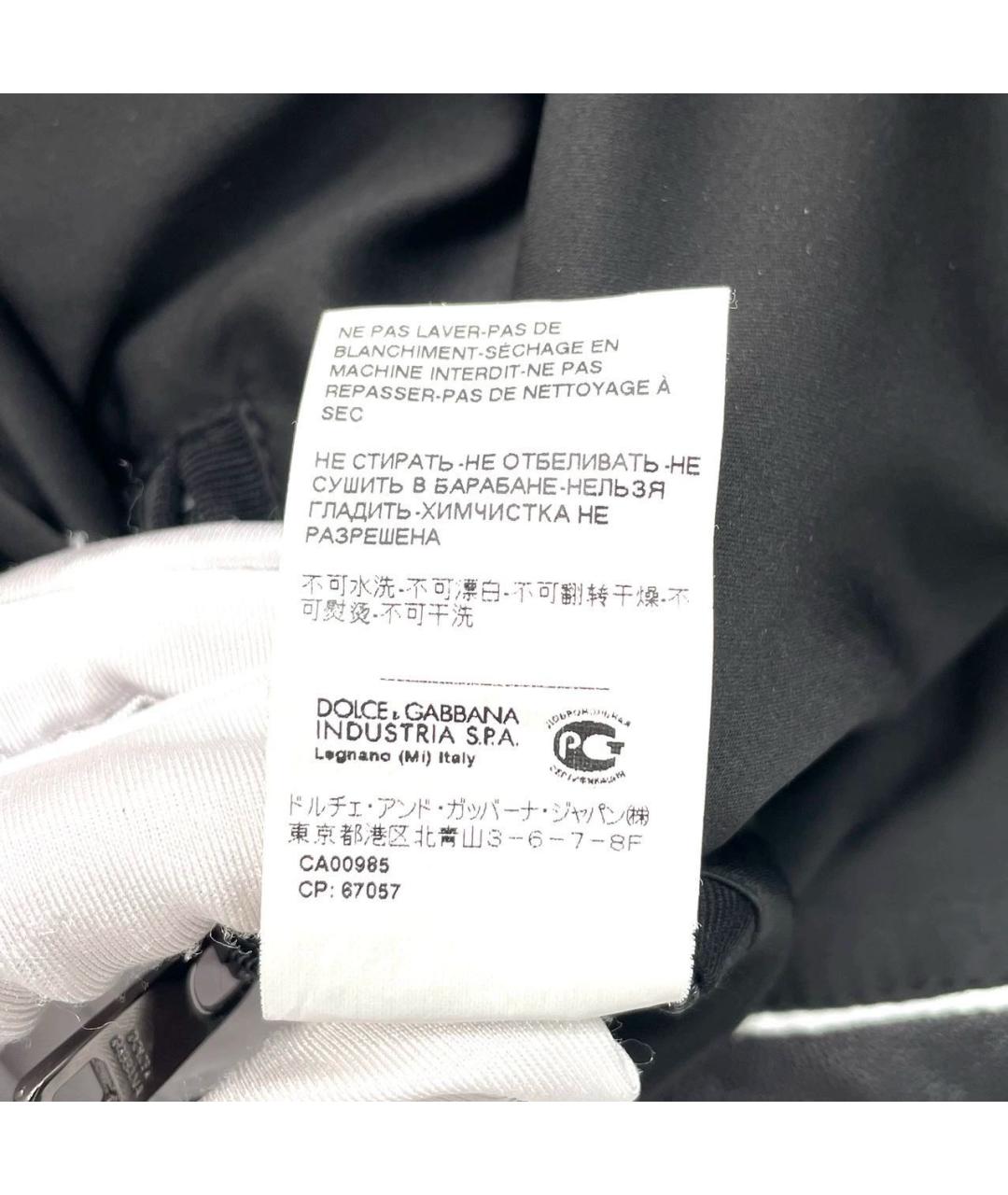 DOLCE&GABBANA Черная кожаная куртка, фото 6