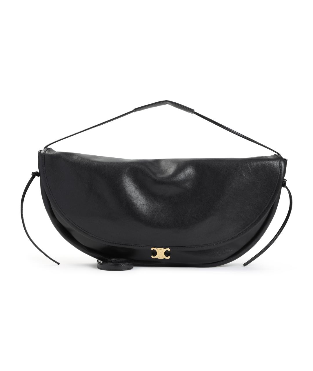 CELINE Черная кожаная сумка через плечо, фото 1
