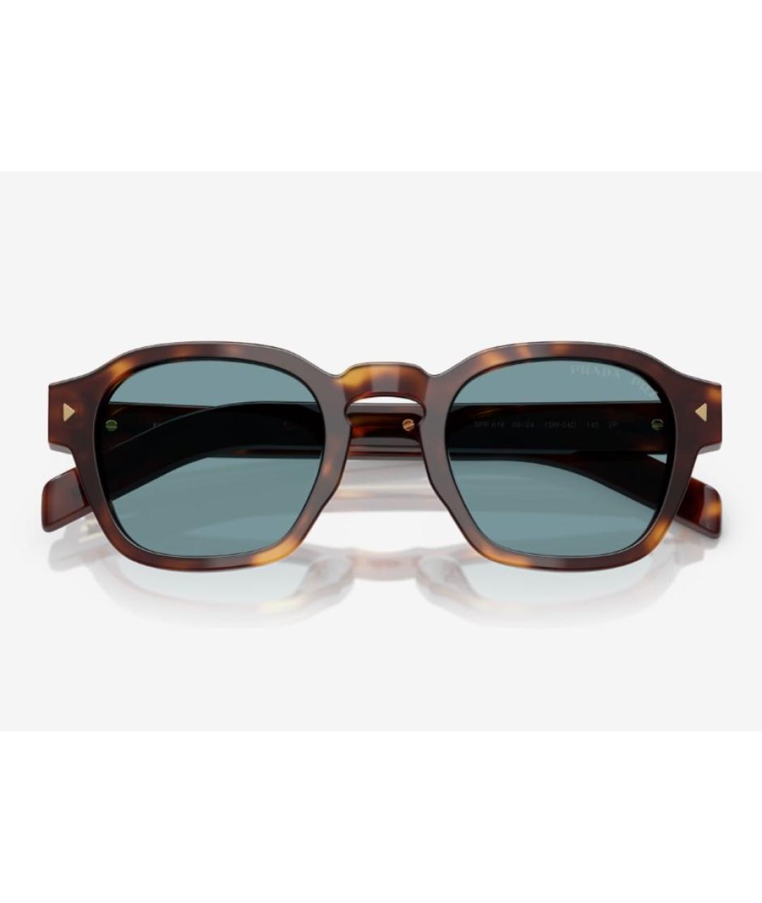 PRADA Коричневые пластиковые солнцезащитные очки, фото 3