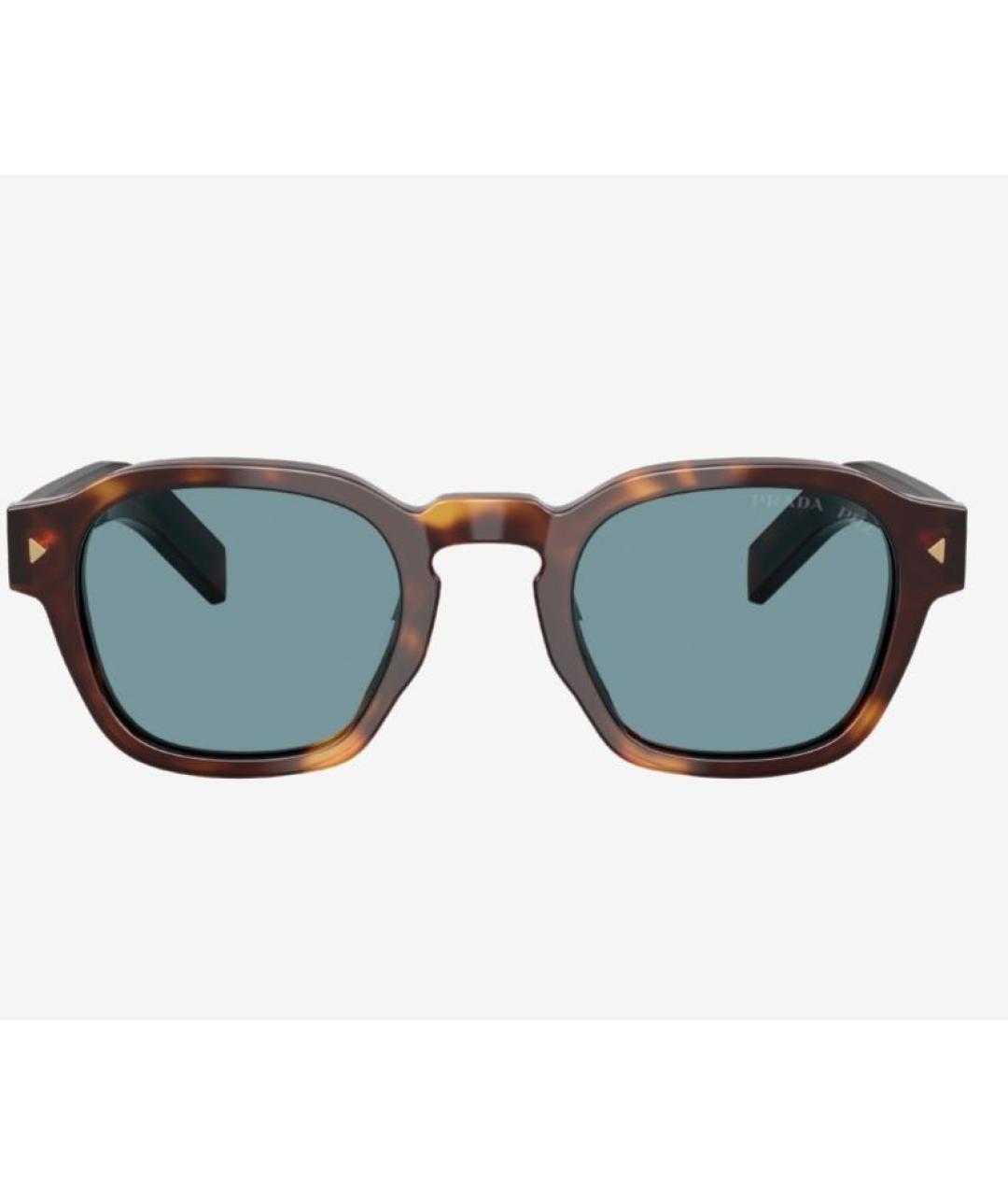 PRADA Коричневые пластиковые солнцезащитные очки, фото 4