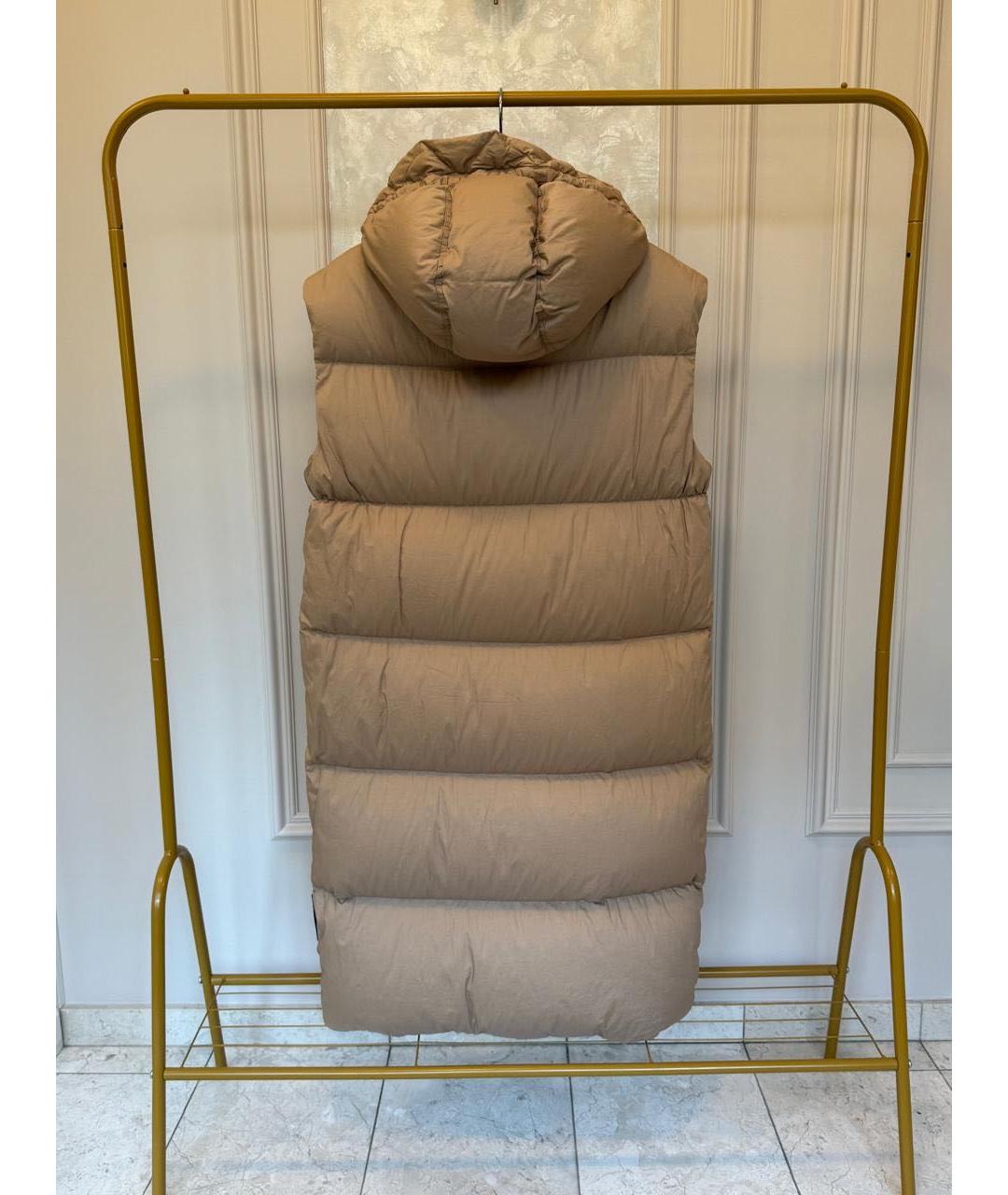 MONCLER Бежевый полиэстеровый жилет, фото 2