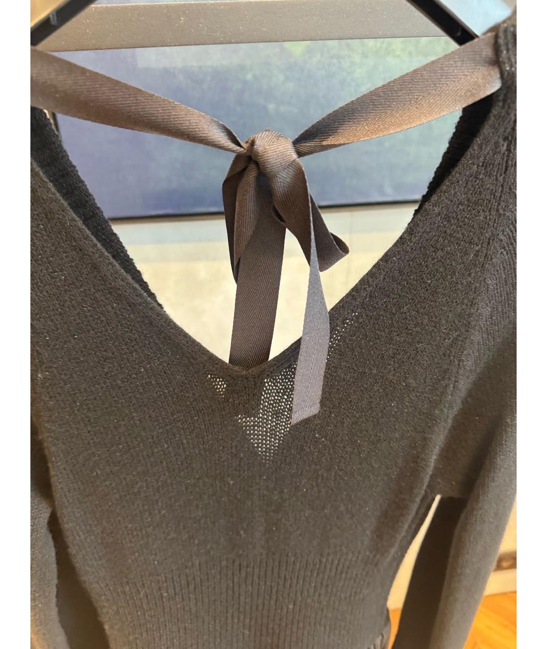 PRADA Черное кашемировое повседневное платье, фото 3