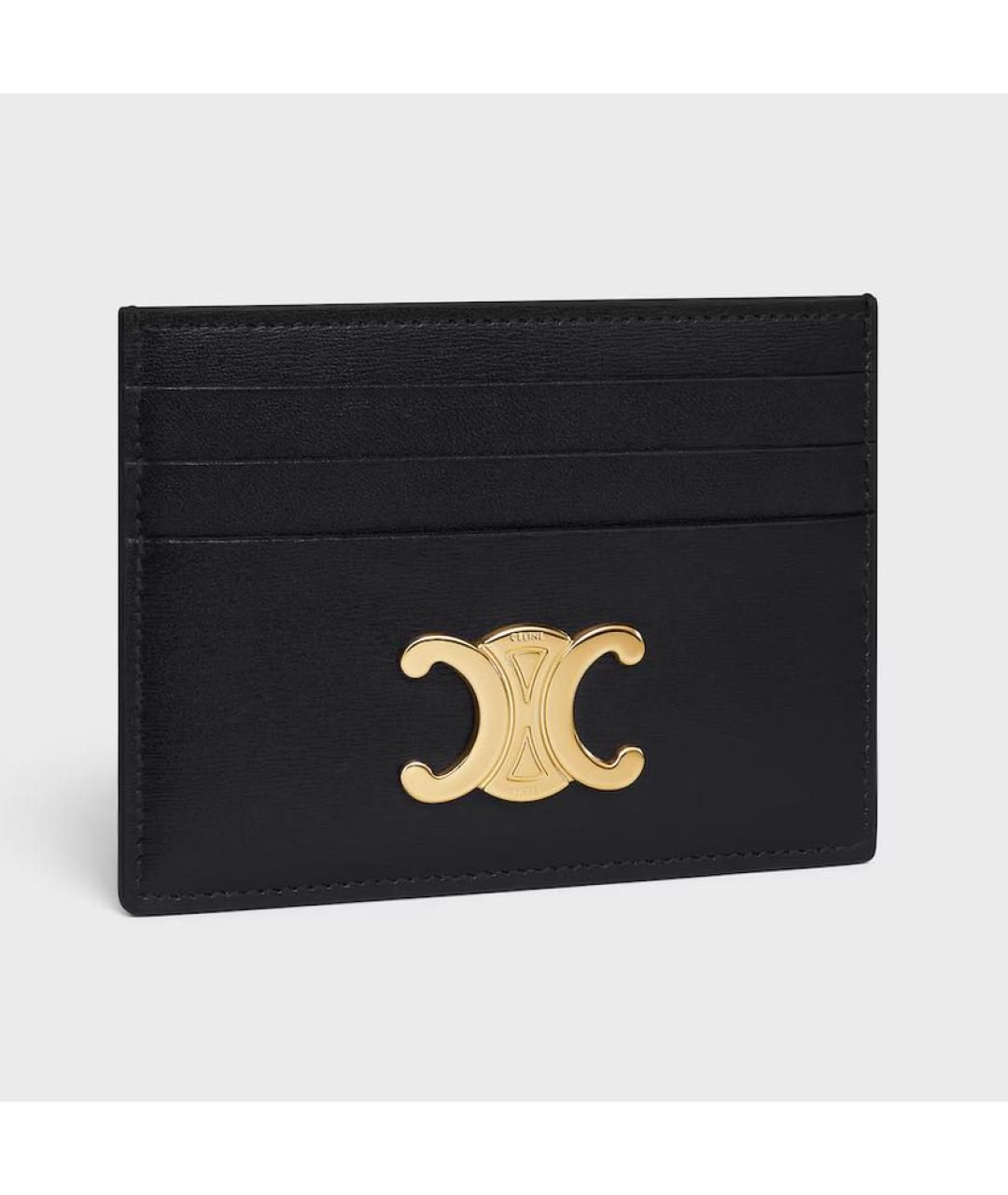 CELINE Черный кожаный кардхолдер, фото 2