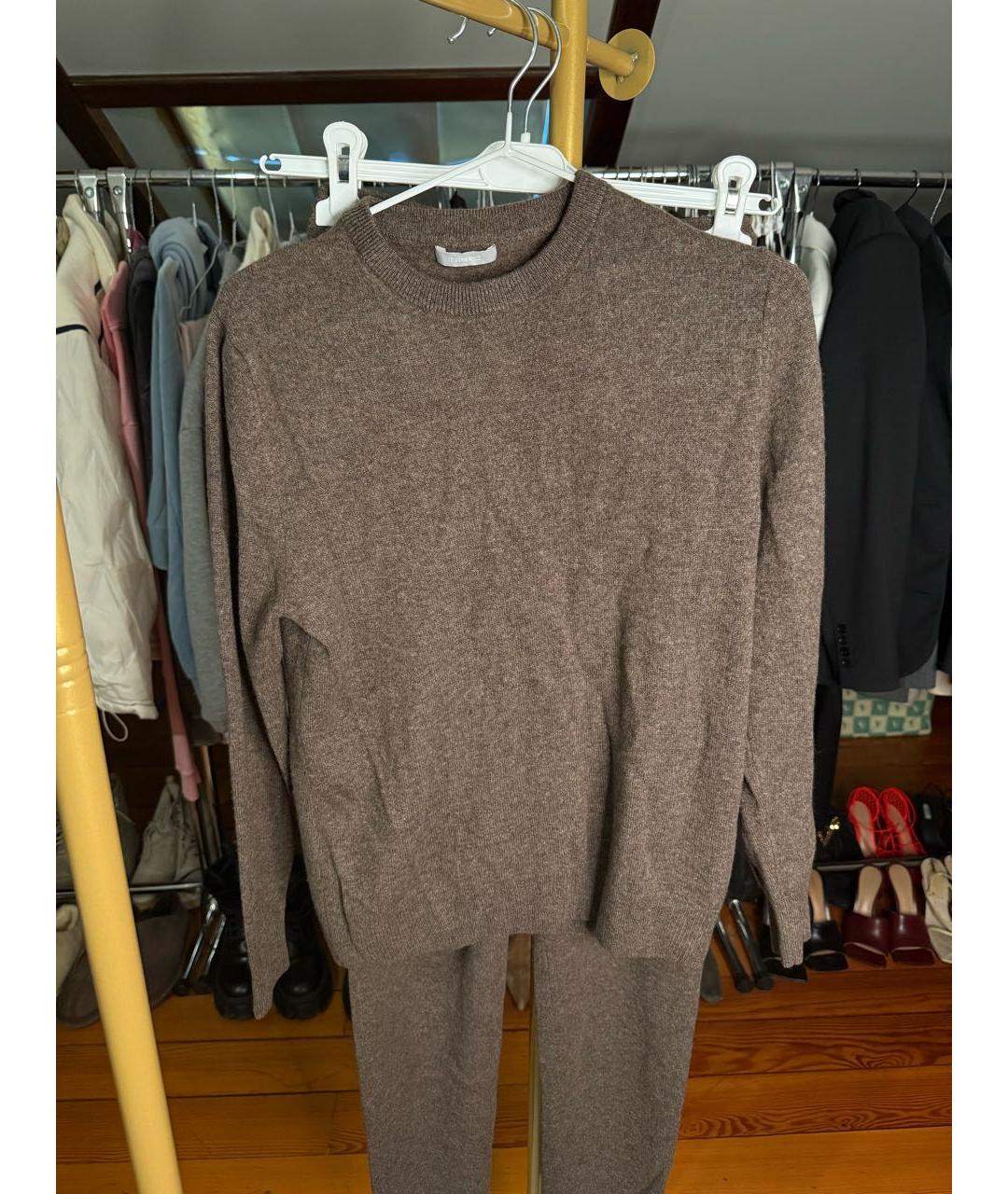 12 STOREEZ Коричневый кашемировый костюм с брюками, фото 8