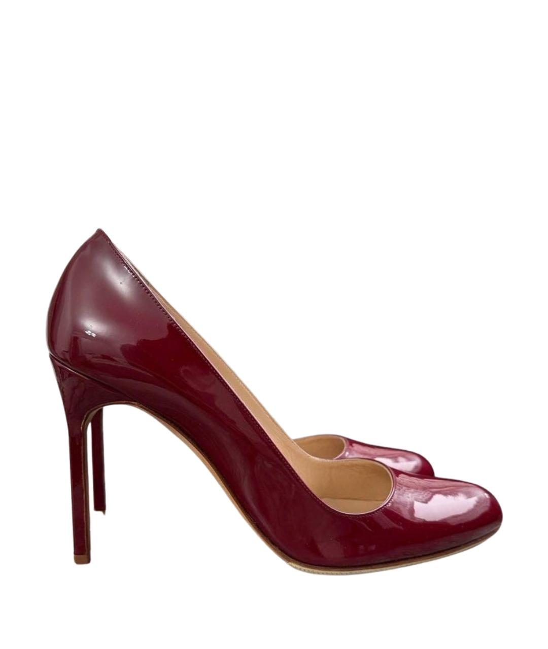 MANOLO BLAHNIK Красные туфли из лакированной кожи, фото 7