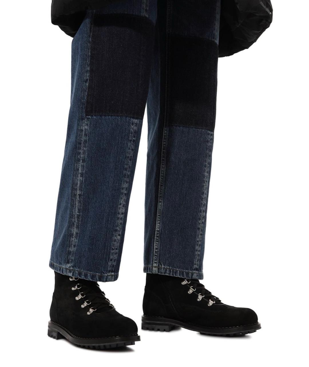 KITON Черные замшевые ботинки, фото 6