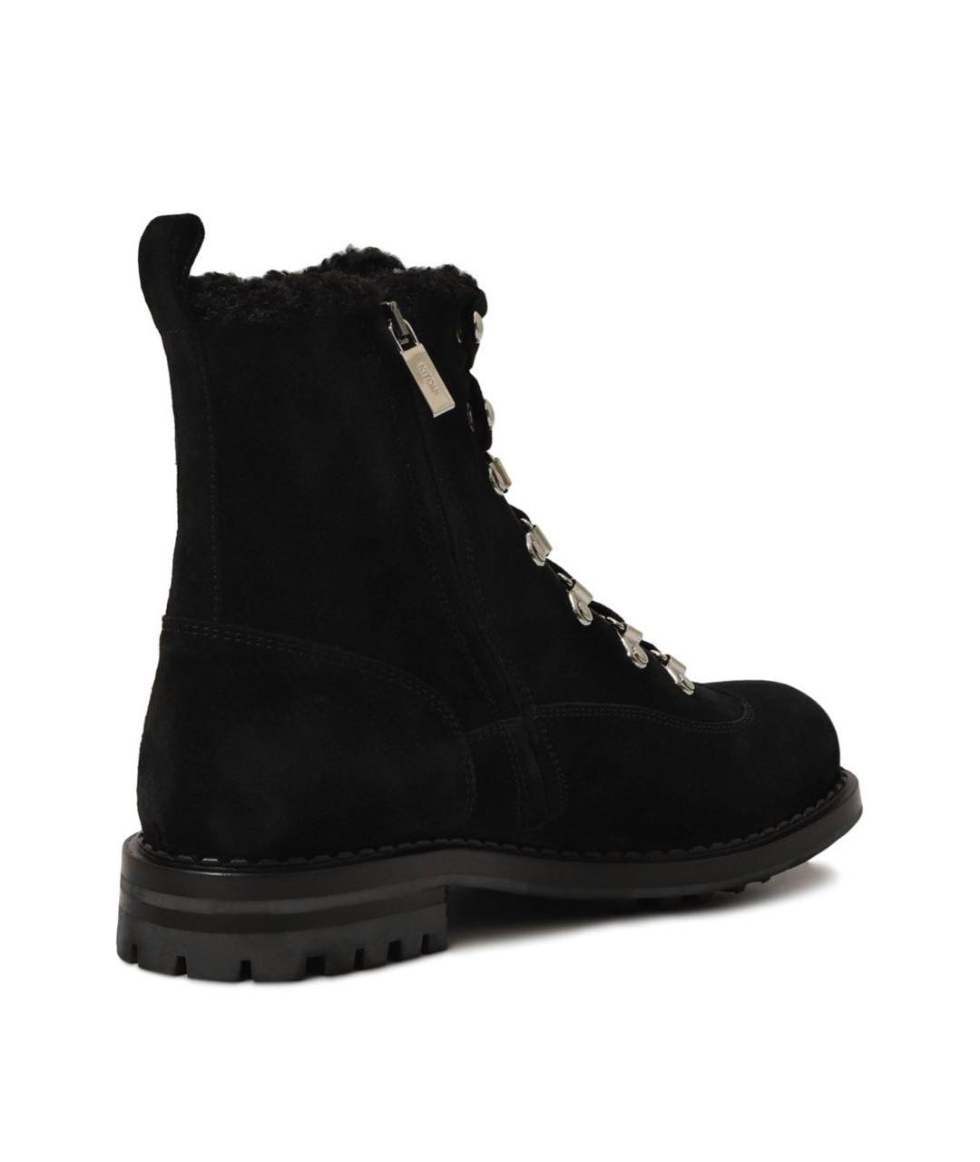 KITON Черные замшевые ботинки, фото 3