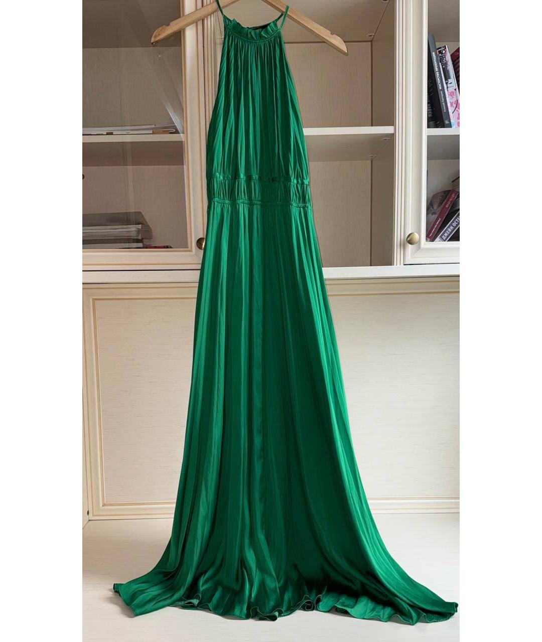 MAX MARA Зеленые полиэстеровое коктейльное платье, фото 5