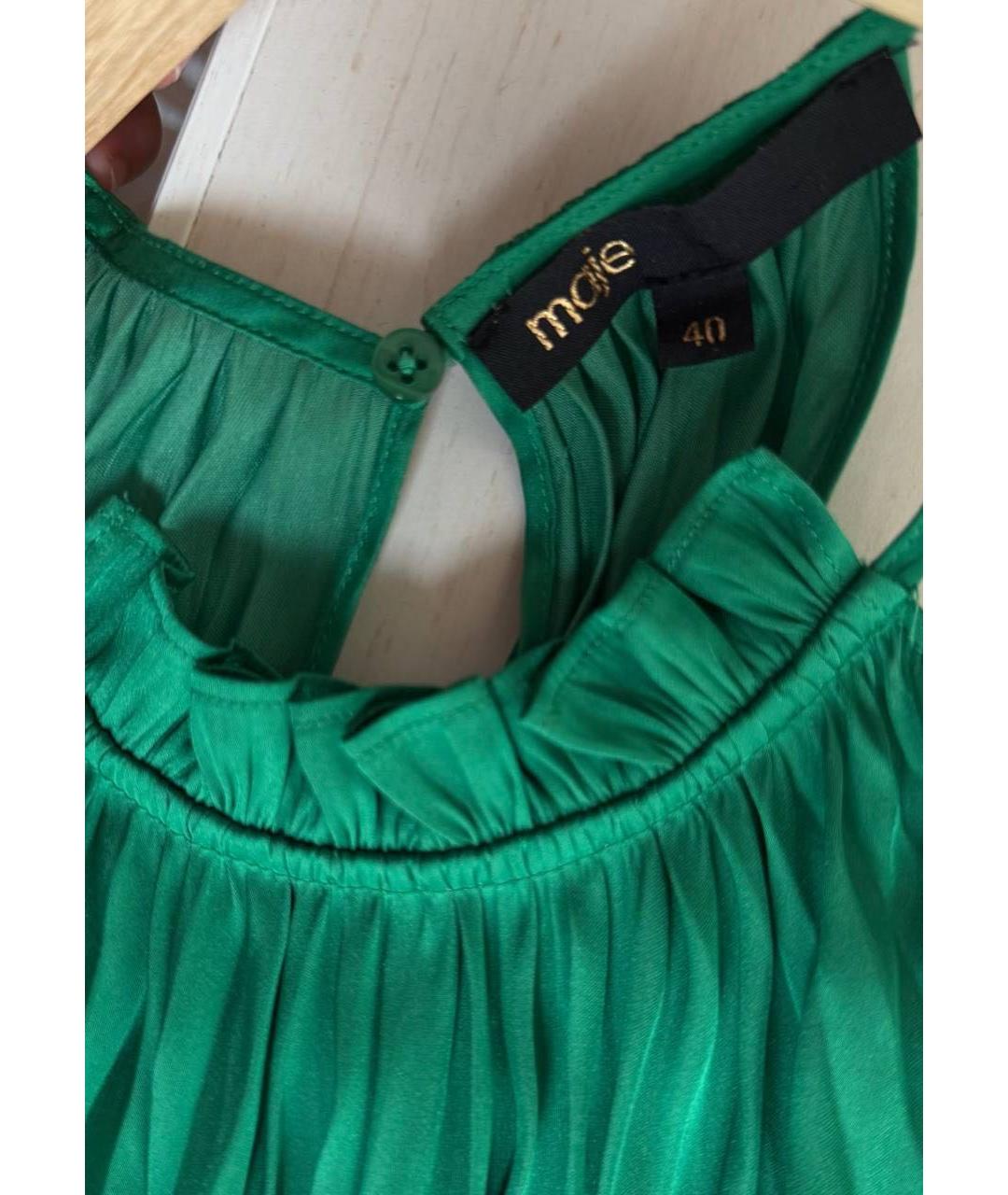 MAX MARA Зеленые полиэстеровое коктейльное платье, фото 3