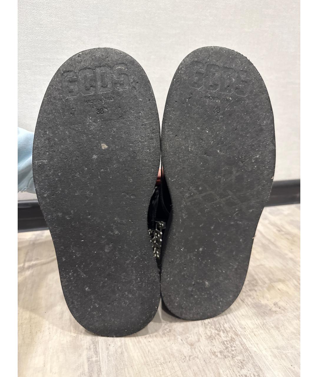 GCDS Черные ботинки из лакированной кожи, фото 5