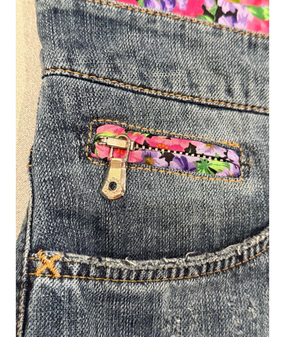 DOLCE&GABBANA Синяя хлопковая юбка миди, фото 6