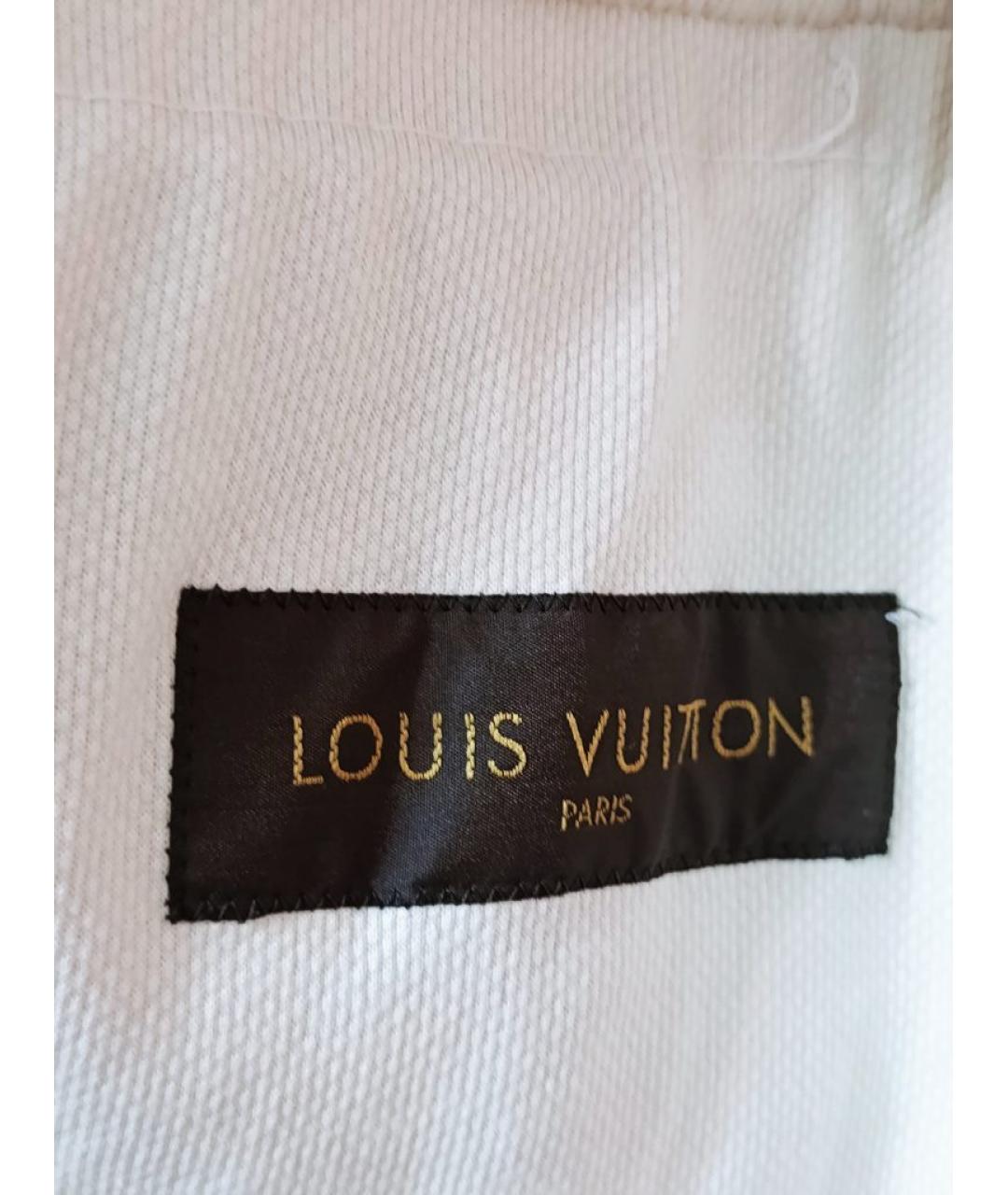 LOUIS VUITTON Белый хлопковый пиджак, фото 3