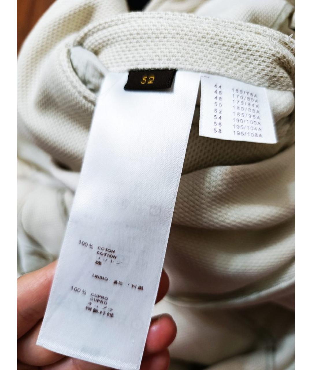 LOUIS VUITTON Белый хлопковый пиджак, фото 5
