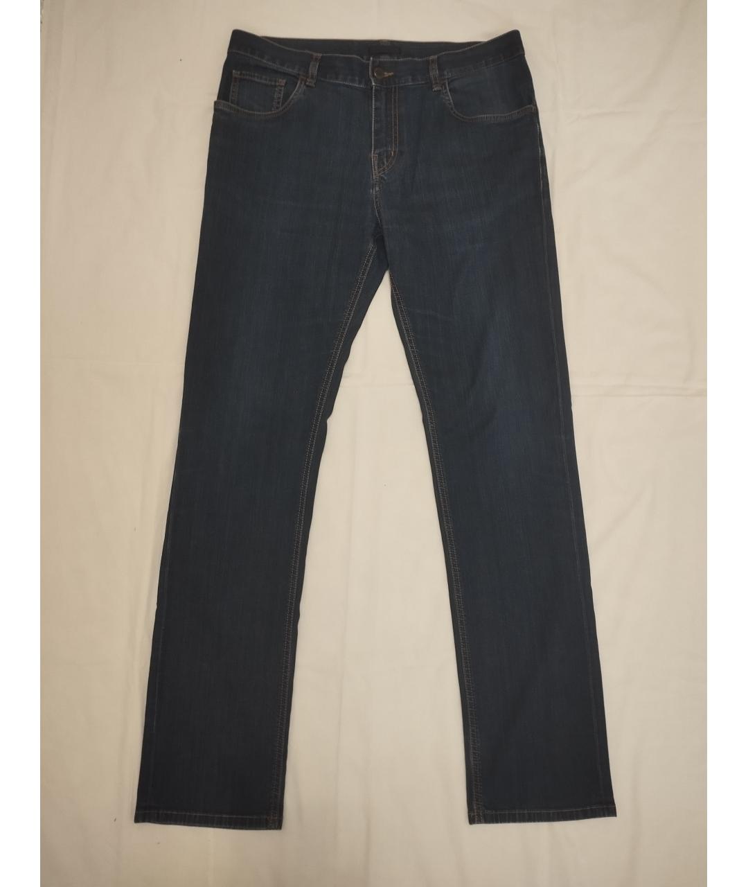 PRADA Синие хлопковые прямые джинсы, фото 7