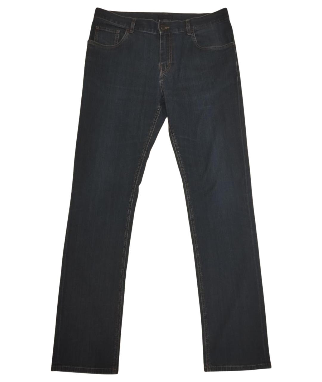 PRADA Синие хлопковые прямые джинсы, фото 1