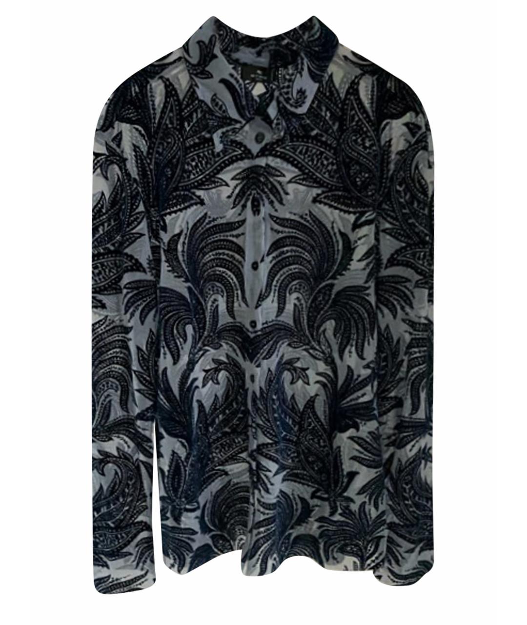 ETRO Темно-синяя полиамидовая рубашка, фото 1