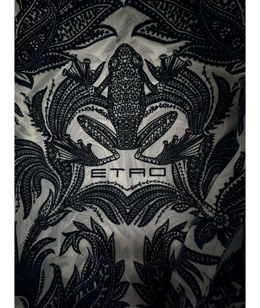 ETRO Темно-синяя полиамидовая рубашка, фото 4