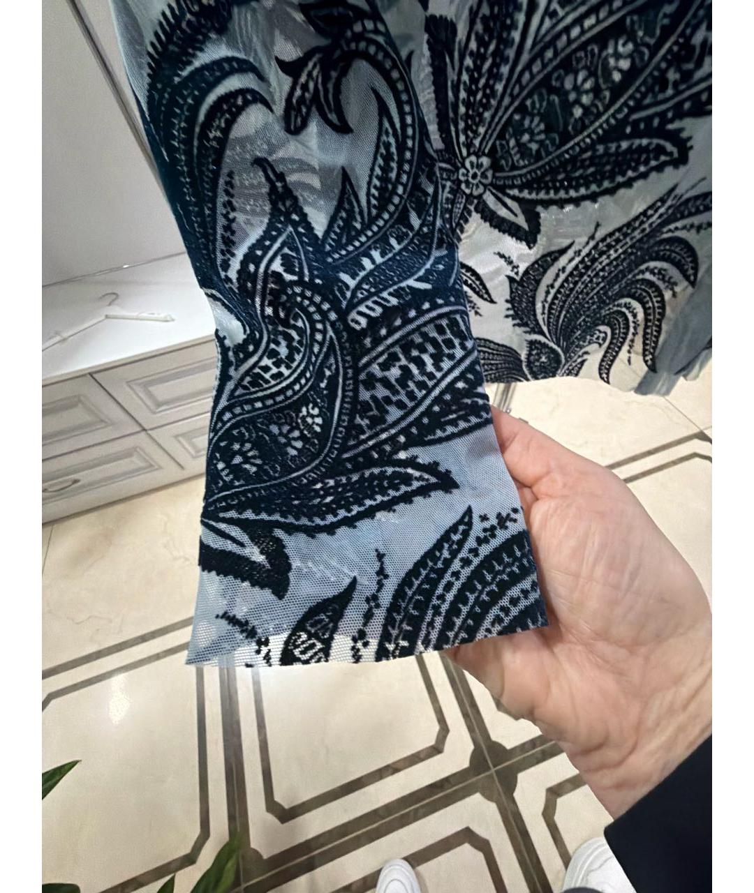 ETRO Темно-синяя полиамидовая рубашка, фото 6