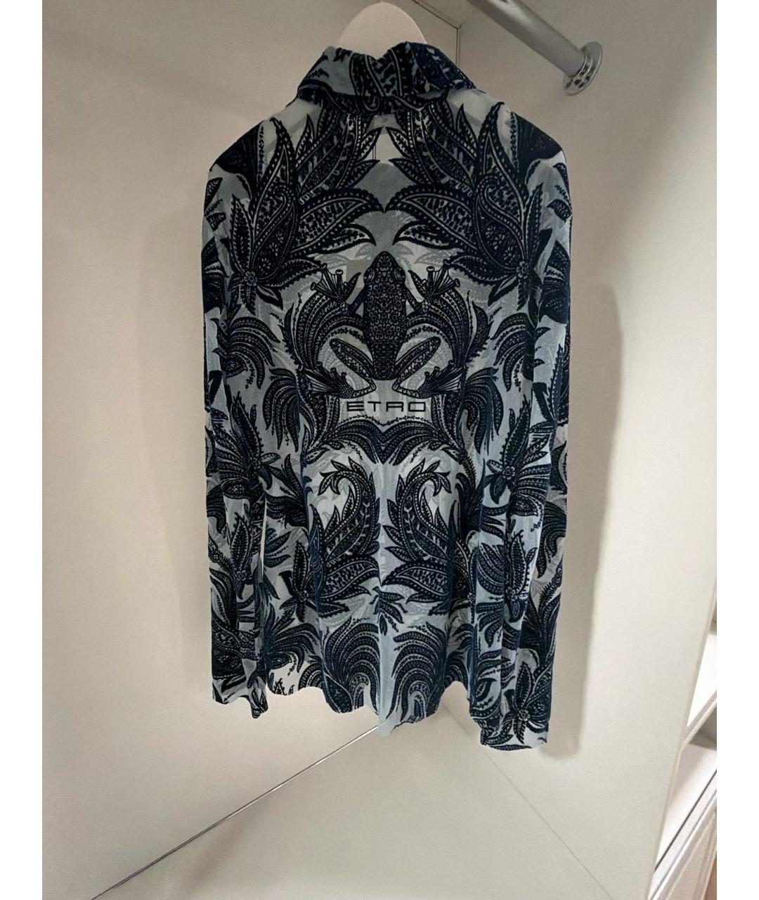 ETRO Темно-синяя полиамидовая рубашка, фото 2