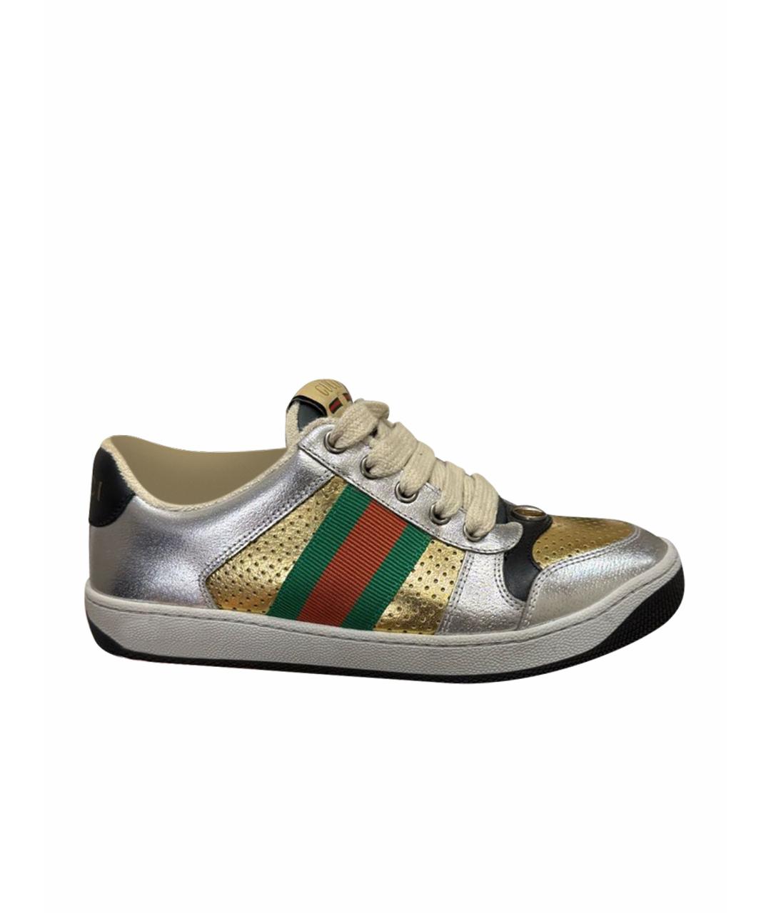 GUCCI Мульти кожаные кроссовки, фото 1