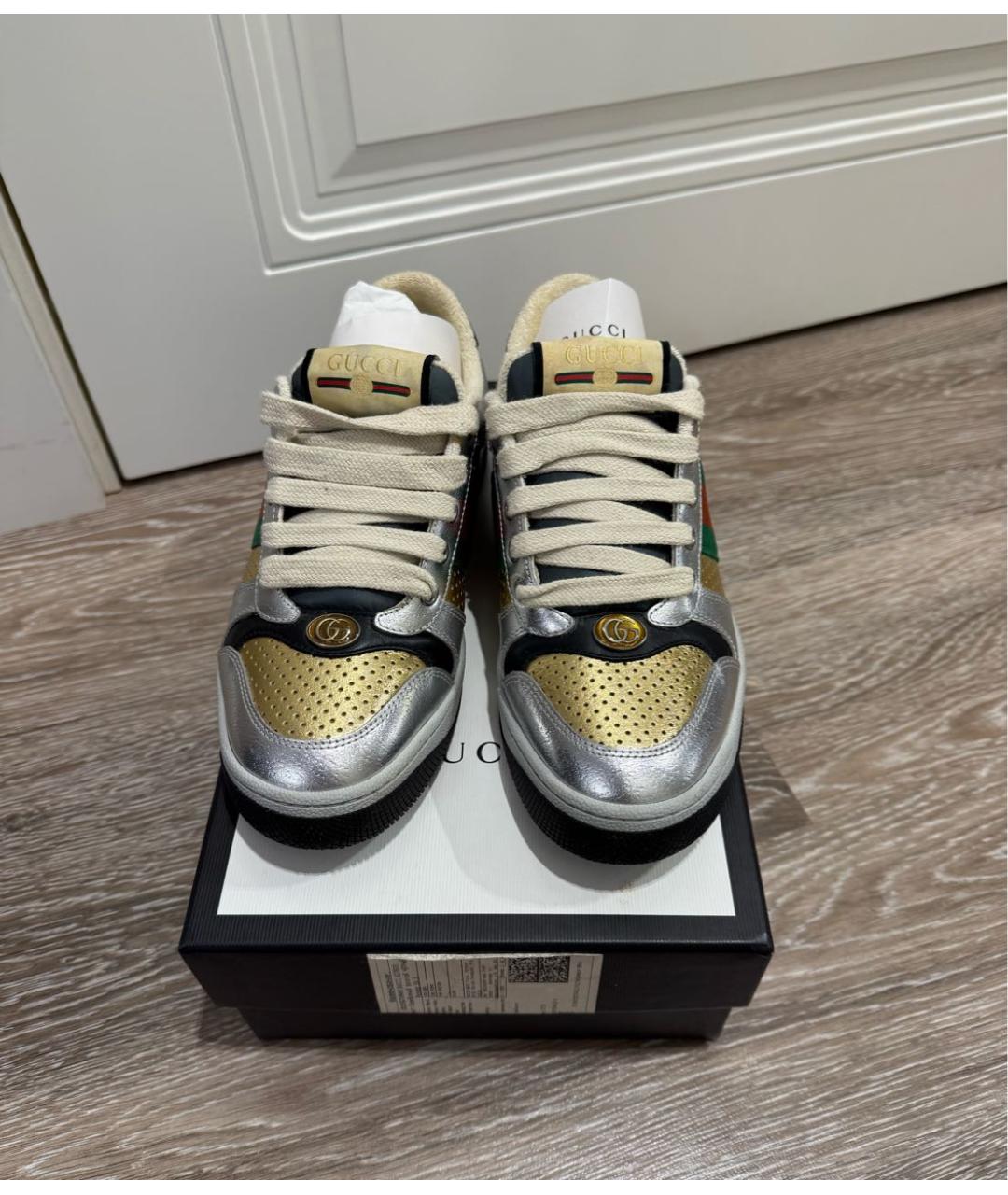 GUCCI Мульти кожаные кроссовки, фото 2