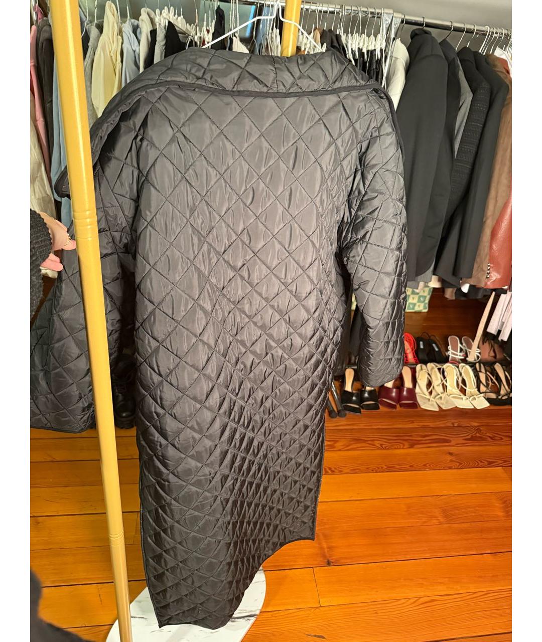 TOTEME Черное полиэстеровое пальто, фото 5