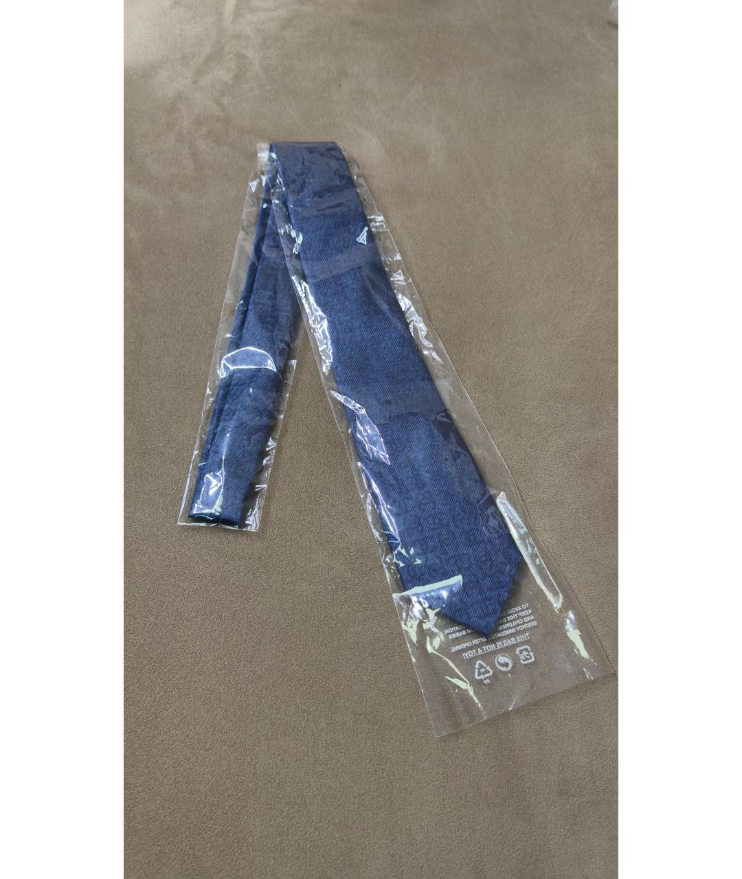 CHANEL Темно-синий шелковый галстук, фото 5