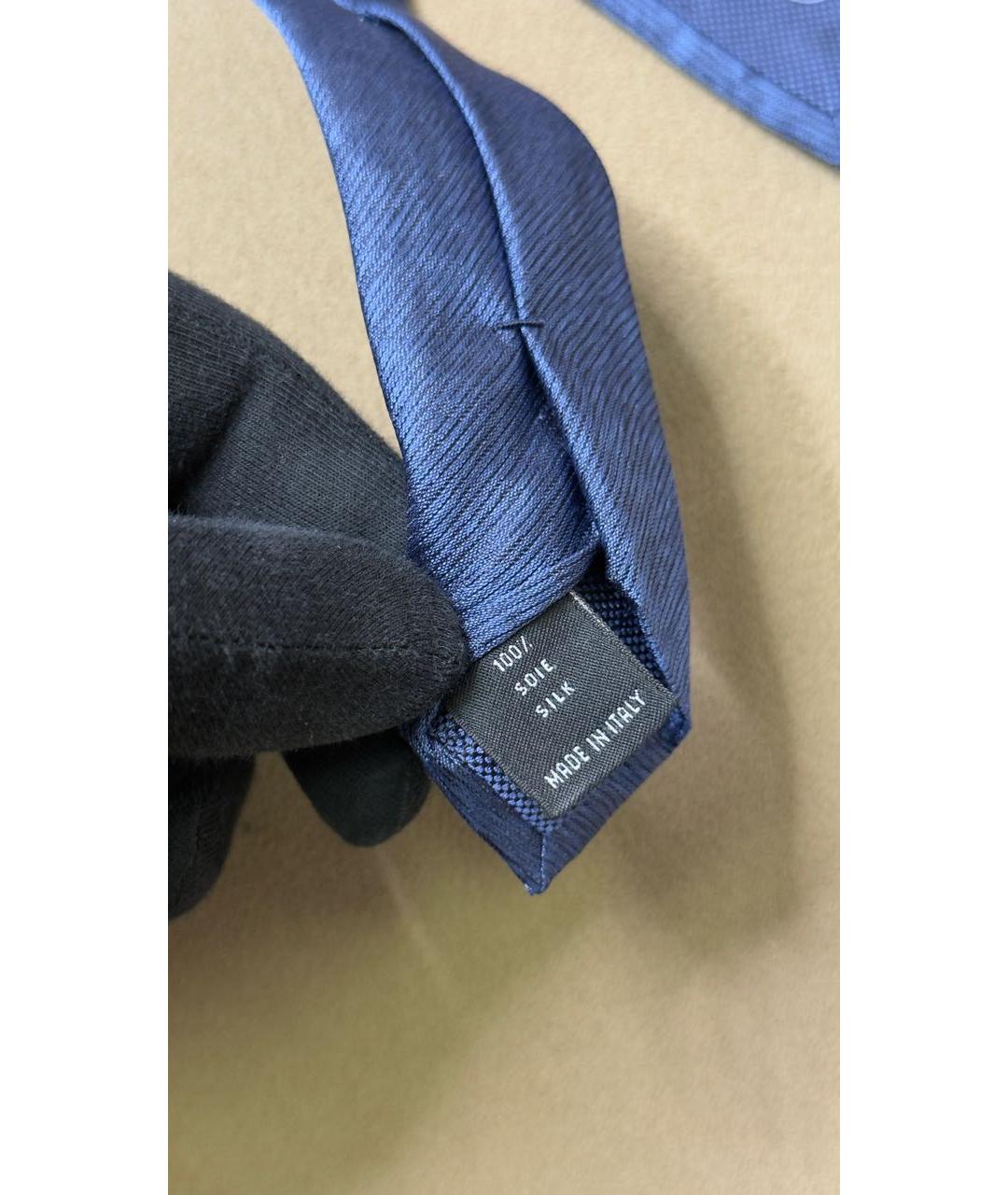 CHANEL Темно-синий шелковый галстук, фото 4