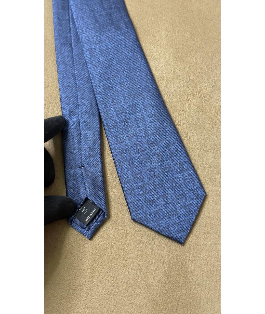 CHANEL Темно-синий шелковый галстук, фото 2