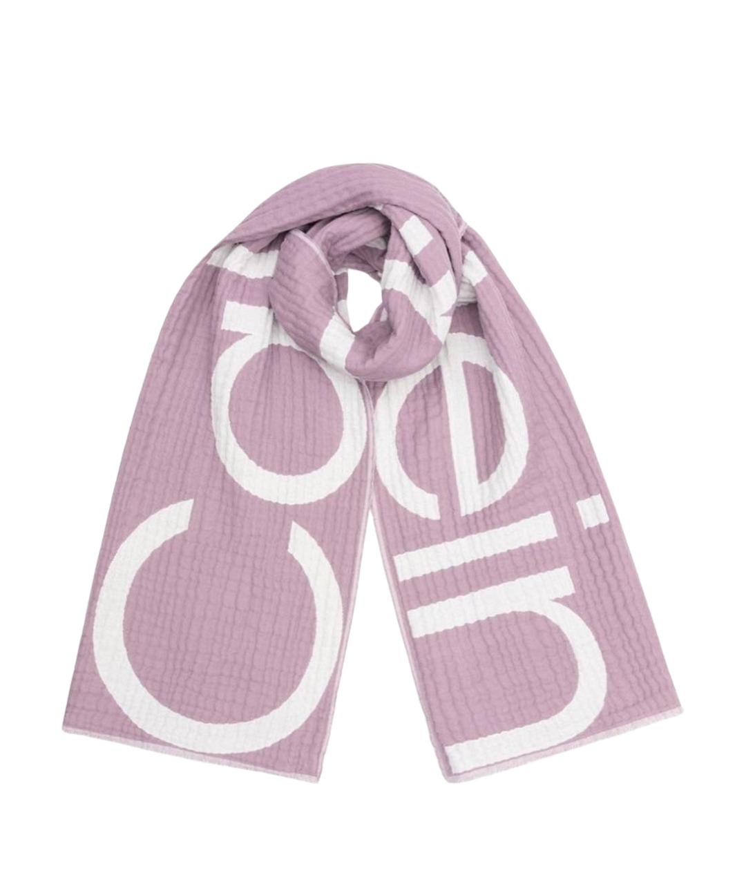 CALVIN KLEIN Розовый хлопковый шарф, фото 1