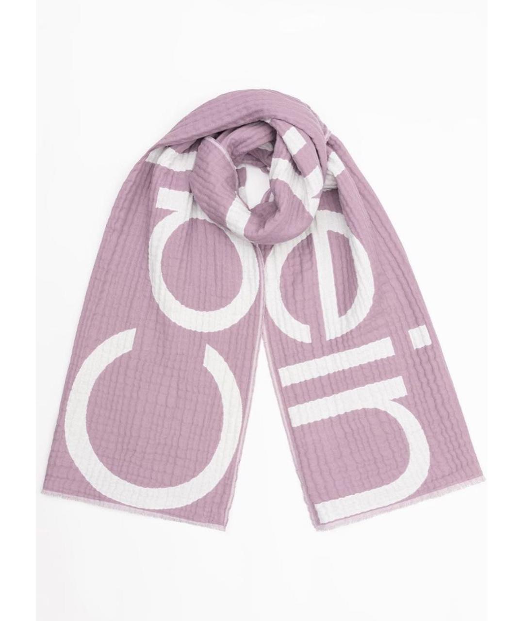 CALVIN KLEIN Розовый хлопковый шарф, фото 4