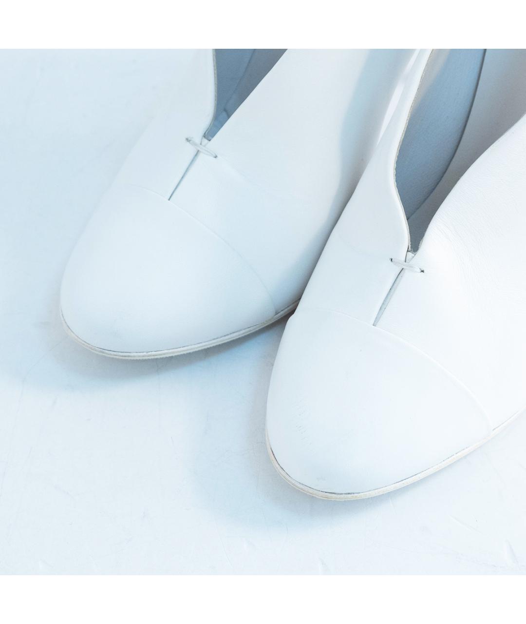 VICTORIA BECKHAM Белые кожаные туфли, фото 3