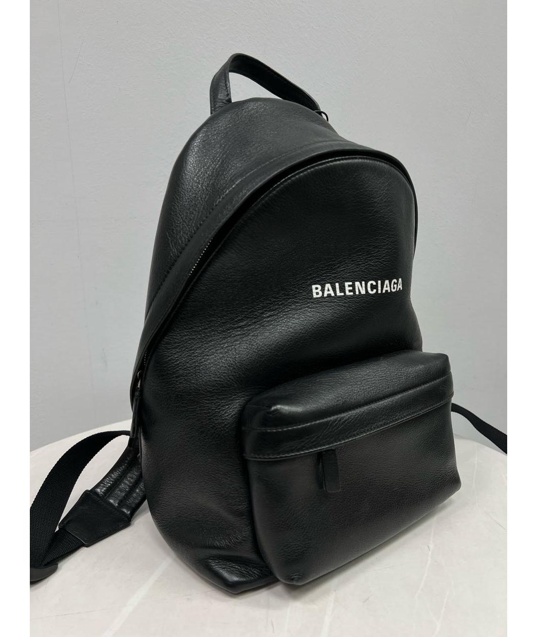 BALENCIAGA Черный кожаный рюкзак, фото 2