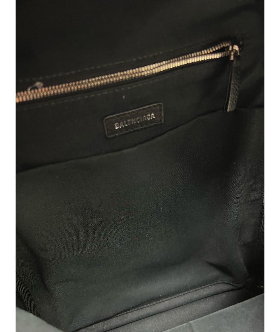 BALENCIAGA Черный кожаный рюкзак, фото 5