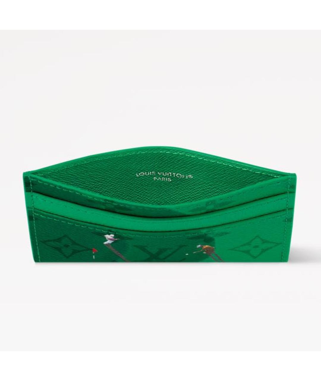 LOUIS VUITTON Зеленый кардхолдер, фото 3