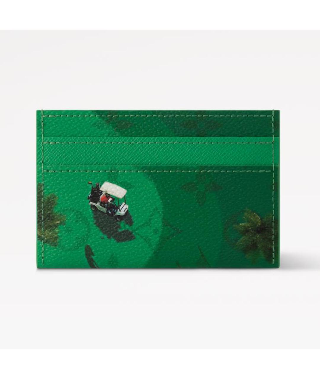 LOUIS VUITTON Зеленый кардхолдер, фото 5